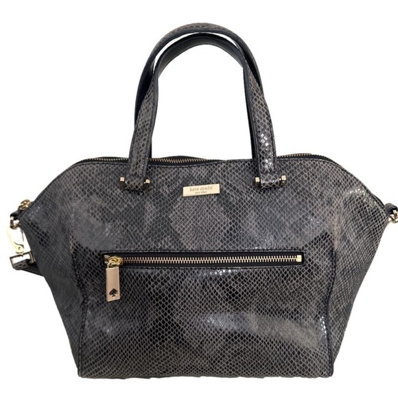 KATE SPADE New York Parliament Snake Print Top Handle with Crossbody Strap - Picture 2 of 11